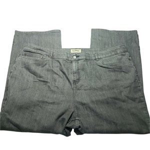 LL Bean Womens Jeans Classic Fit Stretch Straight Denim Plus Size 24W Reg